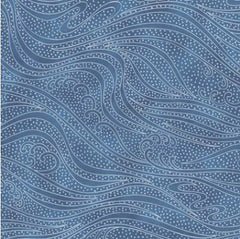 *Blender - In the Beginning - Color Movement Waves - 1MV-14 - Midnight (Medium Blue) - By the Half Yard