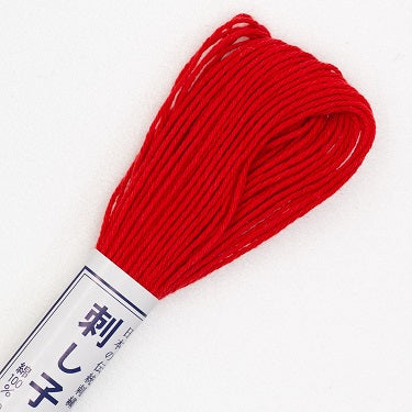Sashiko Thread - Olympus 20m - Solid Color - # 15 Scarlet