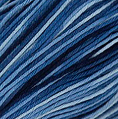 Sashiko Thread - Olympus - Large 100m Skeins - Short Pitch Variegated # 157 - Blues (Navy, Blue, Indigo)