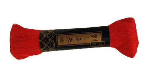 Sashiko Thread - Yokota Thin Weight - 170m Skein - # 16 Cherry Red