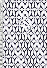 Yukata Fabric - 211 - Elongated Seven Treasures & Abstract Kanji - White