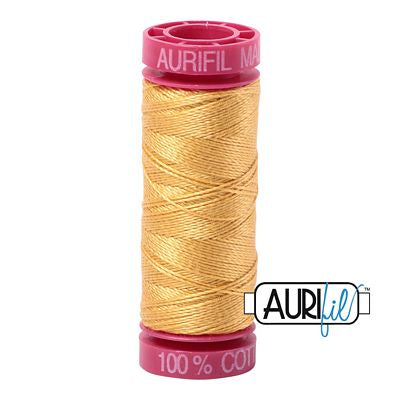 Aurifil 12wt Cotton Thread - 54 yards - 2134 Spun Gold