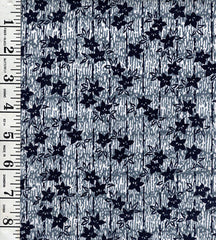 Yukata Fabric - 218 - Tiny Floating Leaves - Indigo & Gray
