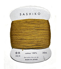 Sashiko Thread - Daruma - Medium/ Regular Weight - 30m - # 220 Golden Bamboo