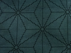 428 - Japanese Silk - Tsumugi Woven Asanoha - Dark Blue Green