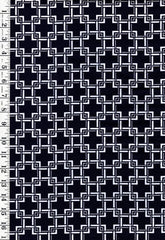Yukata Fabric - 231 - Interlocking Celtic Squares - Indigo