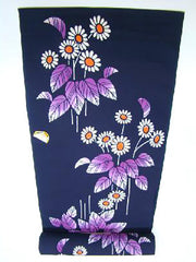 Yukata Fabric - 519 - Daisies - Purple