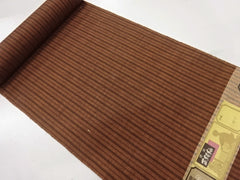 812 - Japanese Silk - Tsumugi Woven Stripe - Copper - Brown