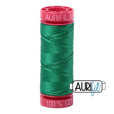 Aurifil 12wt Cotton Thread - 54 yards - 2870 Green