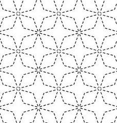 Sashiko Pre-printed Sampler (Olympus) - # 002 Kaku-shippo - White