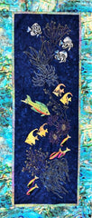 Sashiko - Pre-printed Sea Life Panel - Sashiko Reef Panel