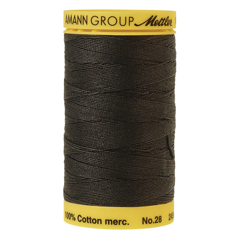 Mettler Cotton Sewing Thread - 28wt - Large Size - 275 yards - 4000 Black