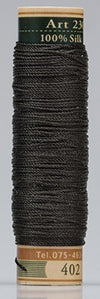 Silk Tatting & Embroidery Thread - 402 Black