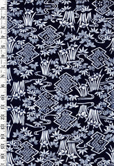 Yukata Fabric - 518 - Baby Iris & River Swirls - Indigo
