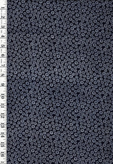 Yukata Fabric - 520 - Small Compact Daisies - Indigo