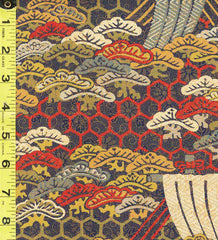 524 - Japanese Silk - Boat Sails & Japanese Pines - Multi-Colors