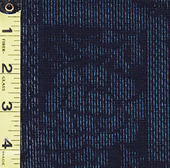 419 - Japanese Silk - Floral Squares - Blue & Black