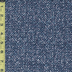 Yukata Fabric - 546 - Diagonal Square Mesh - Indigo & Blue