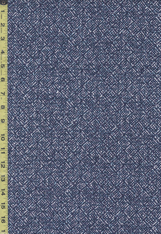 Yukata Fabric - 546 - Diagonal Square Mesh - Indigo & Blue
