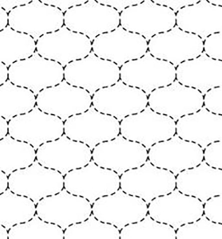 Sashiko Pre-printed Sampler (Olympus) - # 005 Hoshi-ami (Fish Nets) - White