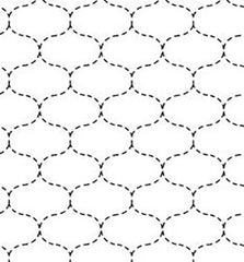 Sashiko Pre-printed Sampler (Olympus) - # 005 Hoshi-ami (Fish Nets) - White