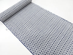 Yukata Fabric - 640 - Piano Keys - Indigo & White