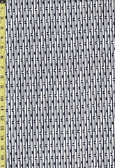 Yukata Fabric - 640 - Piano Keys - Indigo & White