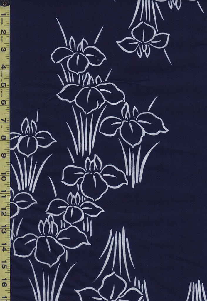 Yukata Fabric - 641 - Japanese Iris - Indigo - Last 1 7/8 Yards