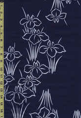 Yukata Fabric - 641 - Japanese Iris - Indigo - Last 1 7/8 Yards