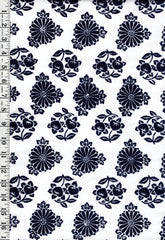 Yukata Fabric - 662 -Tachibana Citrus & Kiku (Mums) - White