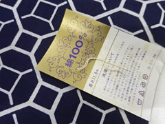 Yukata Fabric - 672 - Octagons with Center Squares - Indigo