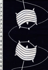 Yukata Fabric - 686 - Spinning Tops - Indigo