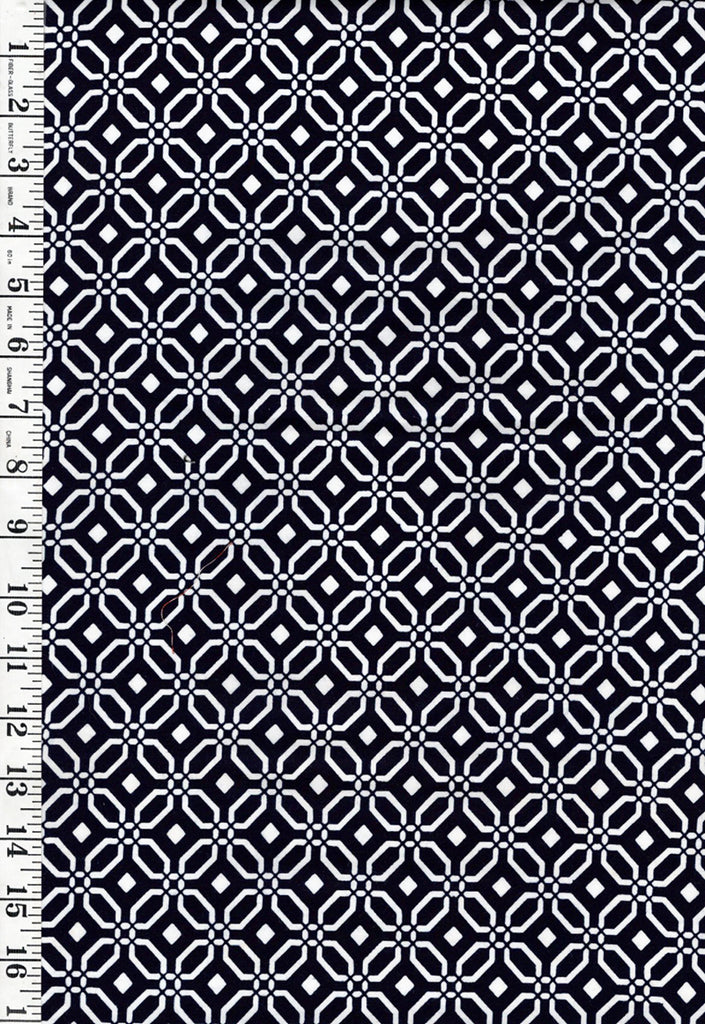 Yukata Fabric - 688 - Geometric Diamond Pinwheel - Indigo
