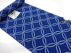 Yukata Fabric - 700 - Shippo-tsunagi (Seven Treasures) - Blue