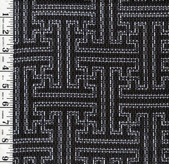 Yukata Fabric - 725 - Key Maze - Olive Green Gray
