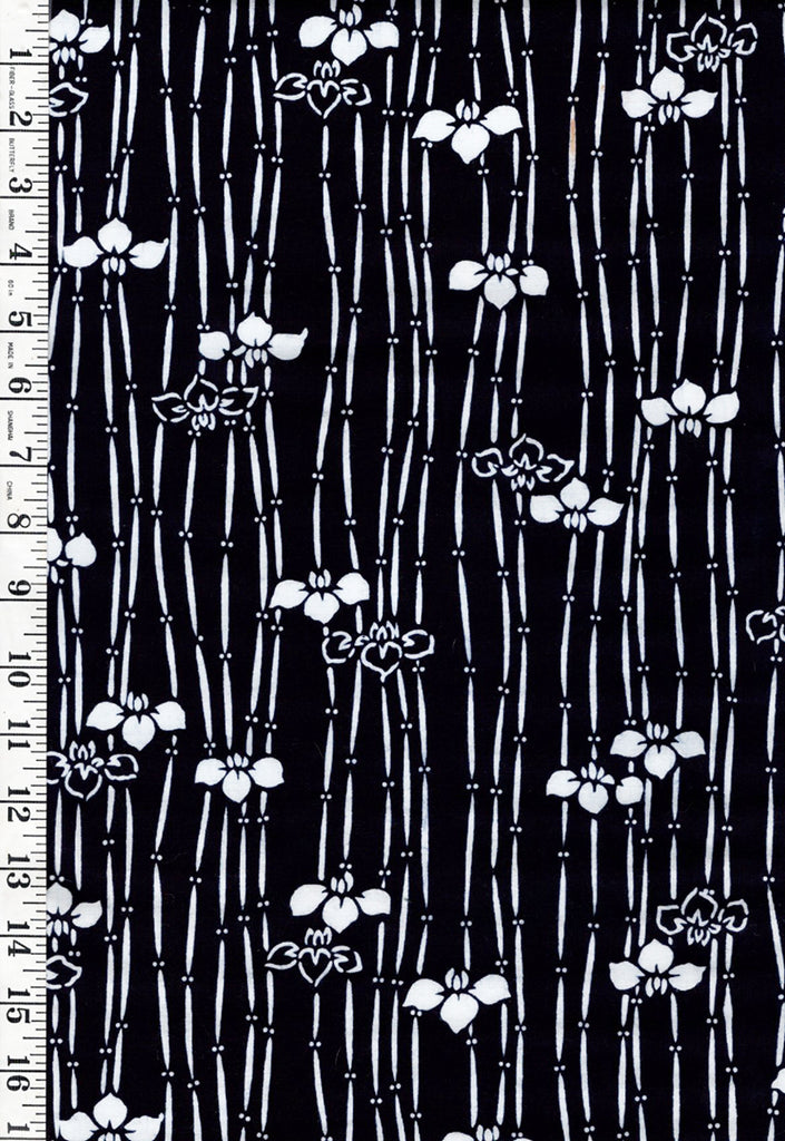 Yukata Fabric - 731 - Baby Iris - Indigo & White