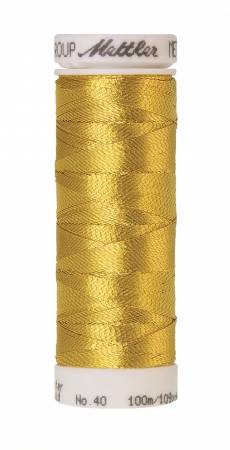 Mettler Metallic Thread - 40wt - 0490  BRASSY GOLD