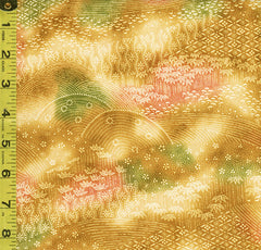 779 - Japanese Combined Weave - Abstract Hillside - Gold Ochre