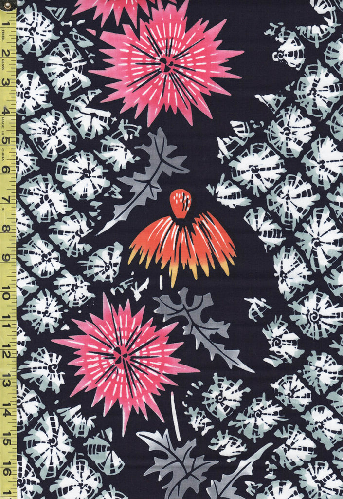 Yukata Fabric - 809 - Dandelion Thistles - Indigo