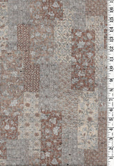 809 - Japanese Combined Weave - Floral Patchwork - Beige