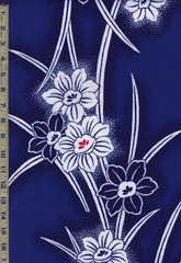 Yukata Fabric - 813 - Colorful Daffodils - Indigo