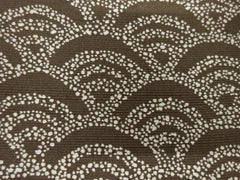 813 - Japanese Silk - Faux Shibori Wave Design (Seigaiha) - Taupey Brown