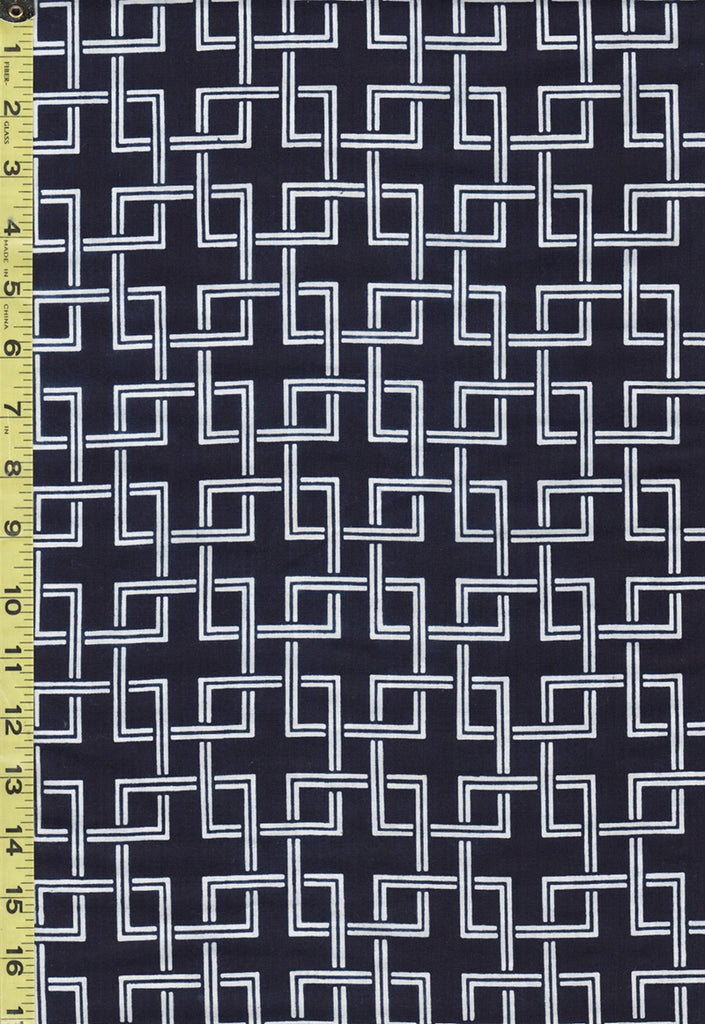 Yukata Fabric - 823 - Interlocking Celtic Squares - Indigo