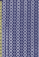 Yukata Fabric - 827 - Interlocking Chain & Bar Columns - Navy