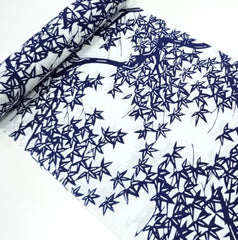 Yukata Fabric - 834 - Large Leafy Branches - White