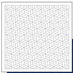 Sashiko Pre-printed Sampler - Daruma Parquet Pattern (Yosegi) - # 1007 - White