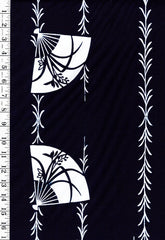 Yukata Fabric - 844 - Fans & Branches - Indigo