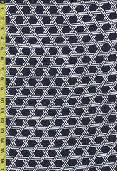 Yukata Fabric - 848 - Hexagon Basketweave - Indigo