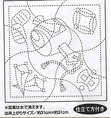 Sashiko Pre-printed Sampler (Olympus) - # 088 Japanese Toys - White - ON SALE