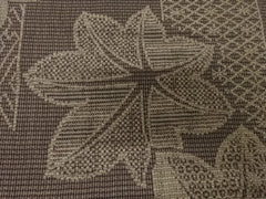 886 - Japanese Combined Weave - Maple Leaves & Arrows - Lightly Sheer - Brown